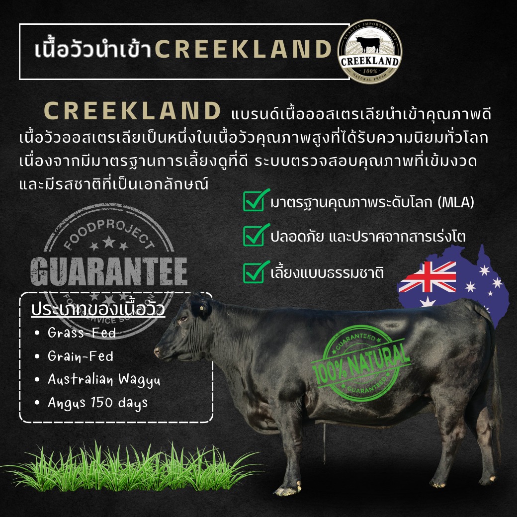 CreekLand เนื้อวัวออสเตรเลียพรีเมียม: วัตถุดิบเชฟ หาซื้อได้ที่ Food ...